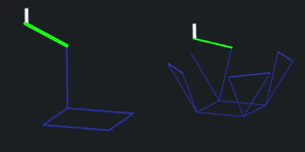 Toolpath animation of plotting with, and without ramping