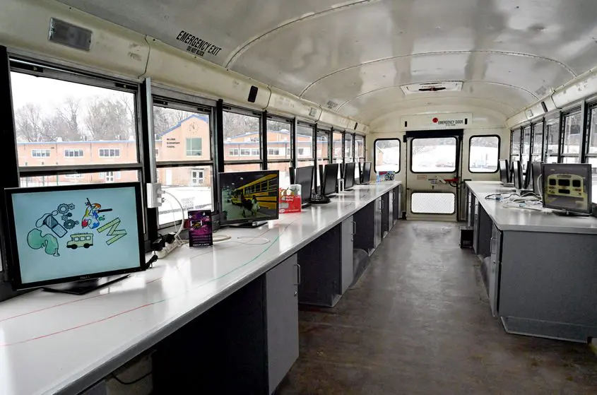 NY STEAM Bus interior